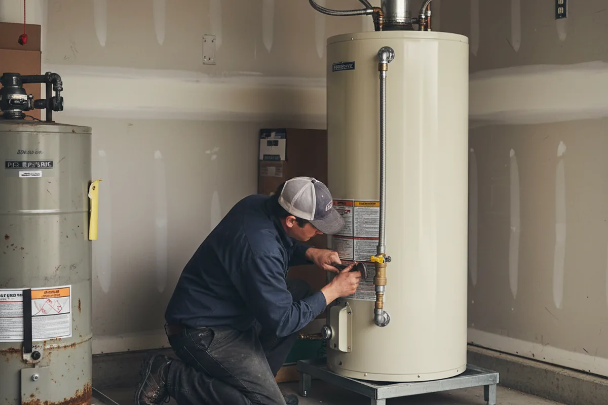 Water heater and shutoff valve replacement in Biloxi